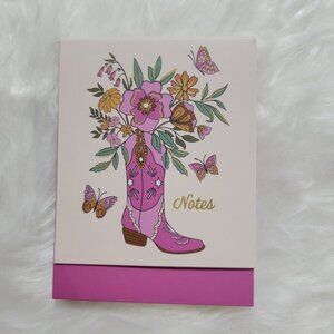 Punch Studio Floral Boot Mini Notebook